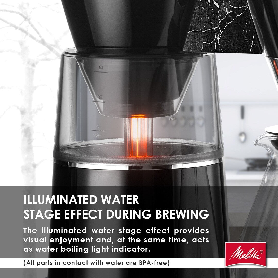 Cafetière filtre Vision 12 tasses Luxe avec tableau de bord rotatif