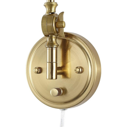 Applique murale industrielle à bras pivotant WINGBO avec abat-jour en métal, paquet de 2...