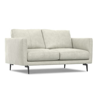 Canapé causeuse WYNDENHALL Danbury en cuir véritable de 60 pouces de large