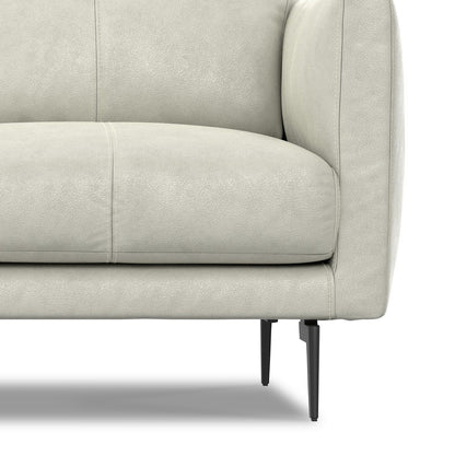 Canapé causeuse WYNDENHALL Danbury en cuir véritable de 60 pouces de large