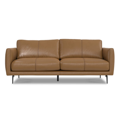 Canapé WYNDENHALL Danbury Modern Mid-Century 81 en cuir véritable