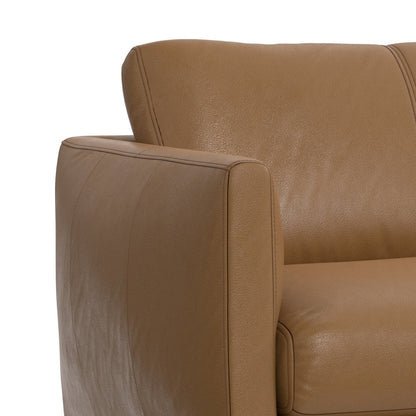 Canapé WYNDENHALL Danbury Modern Mid-Century 81 en cuir véritable