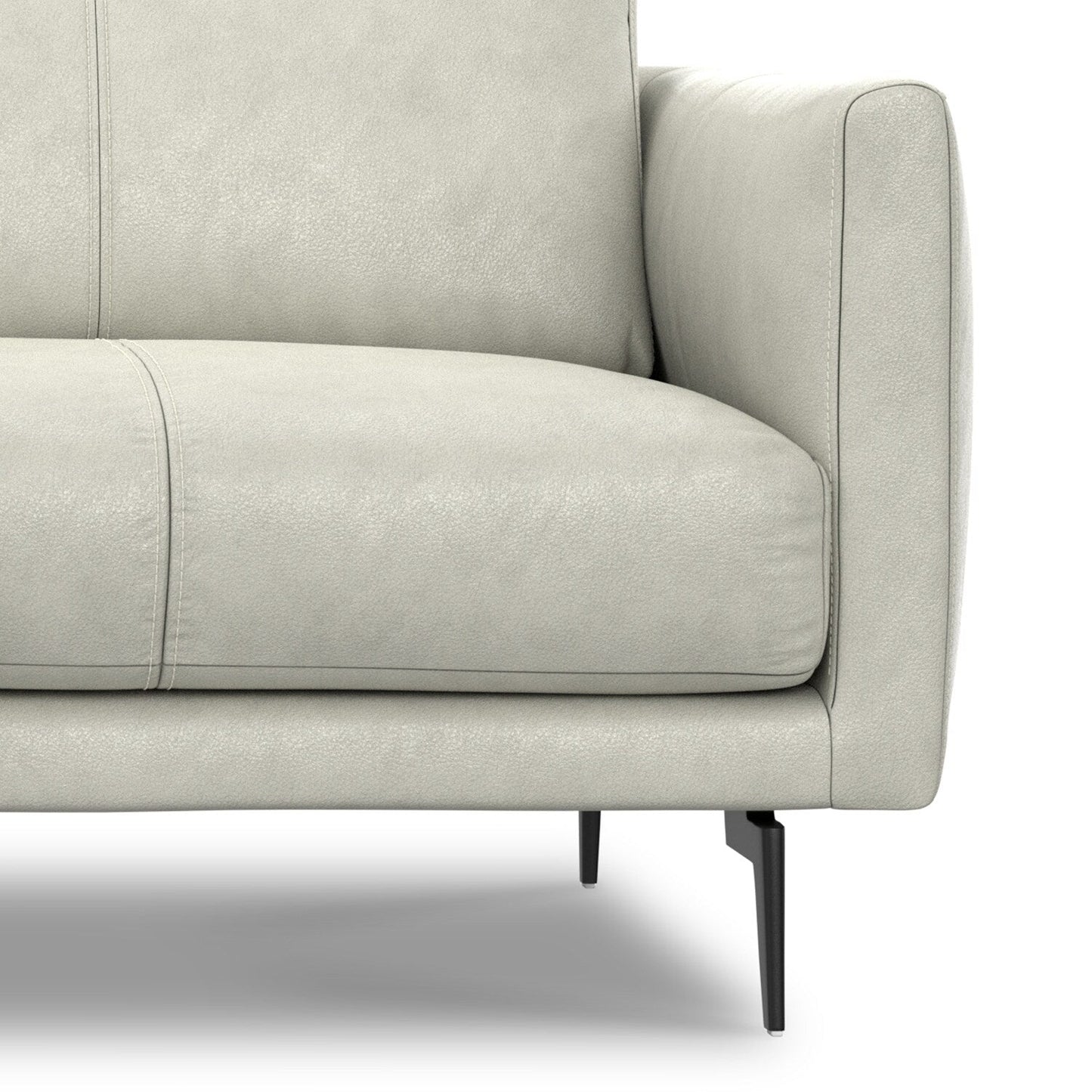 Canapé WYNDENHALL Danbury Modern Mid-Century 81 en cuir véritable