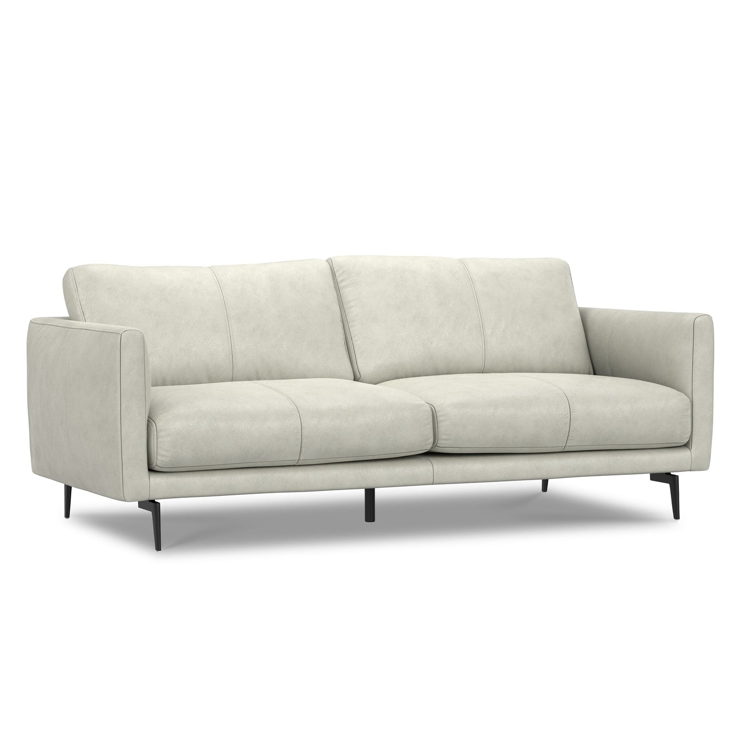 Canapé WYNDENHALL Danbury Modern Mid-Century 81 en cuir véritable