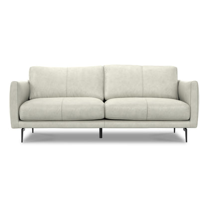 Canapé WYNDENHALL Danbury Modern Mid-Century 81 en cuir véritable