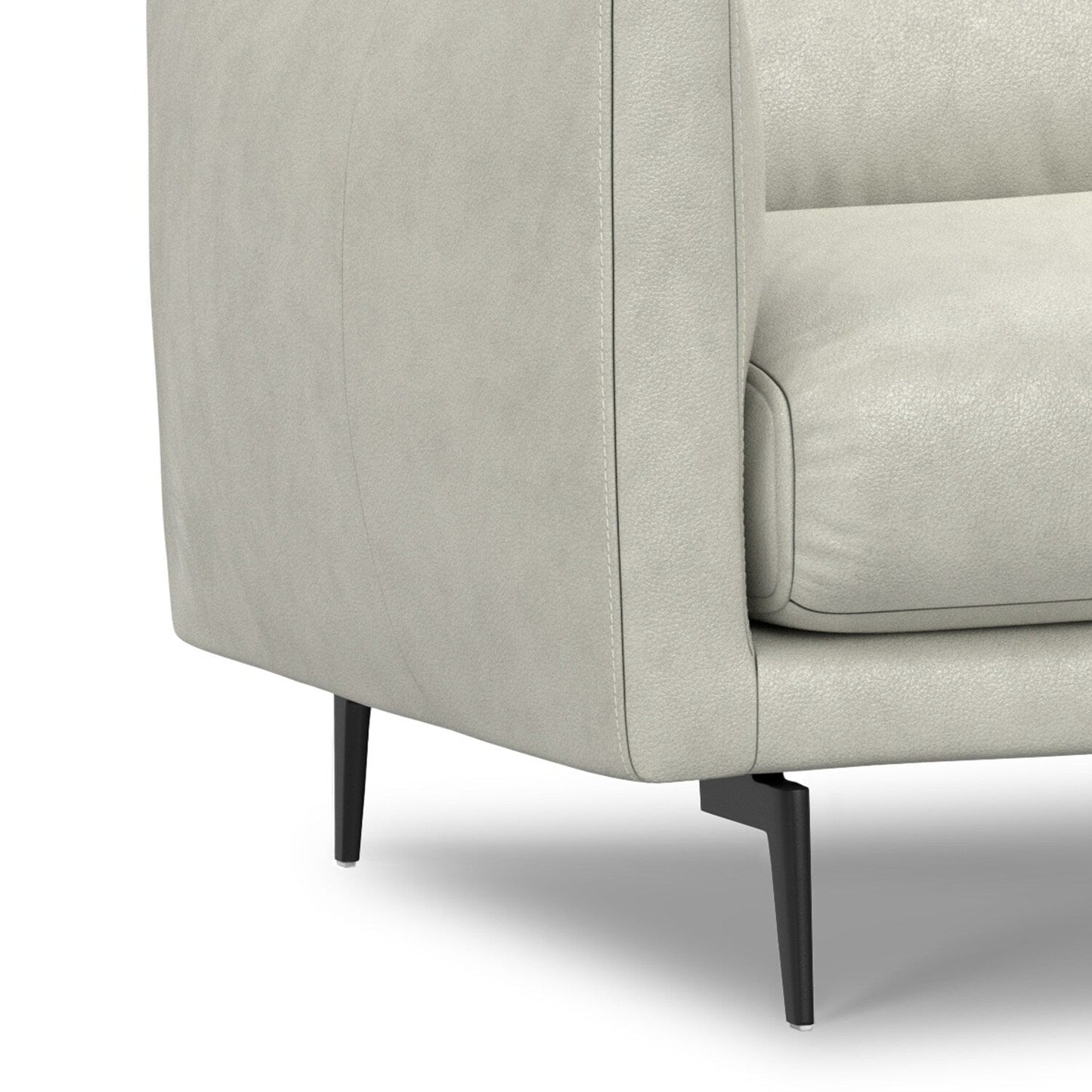 Canapé WYNDENHALL Danbury Modern Mid-Century 81 en cuir véritable