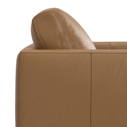 Canapé causeuse WYNDENHALL Danbury en cuir véritable de 60 pouces de large