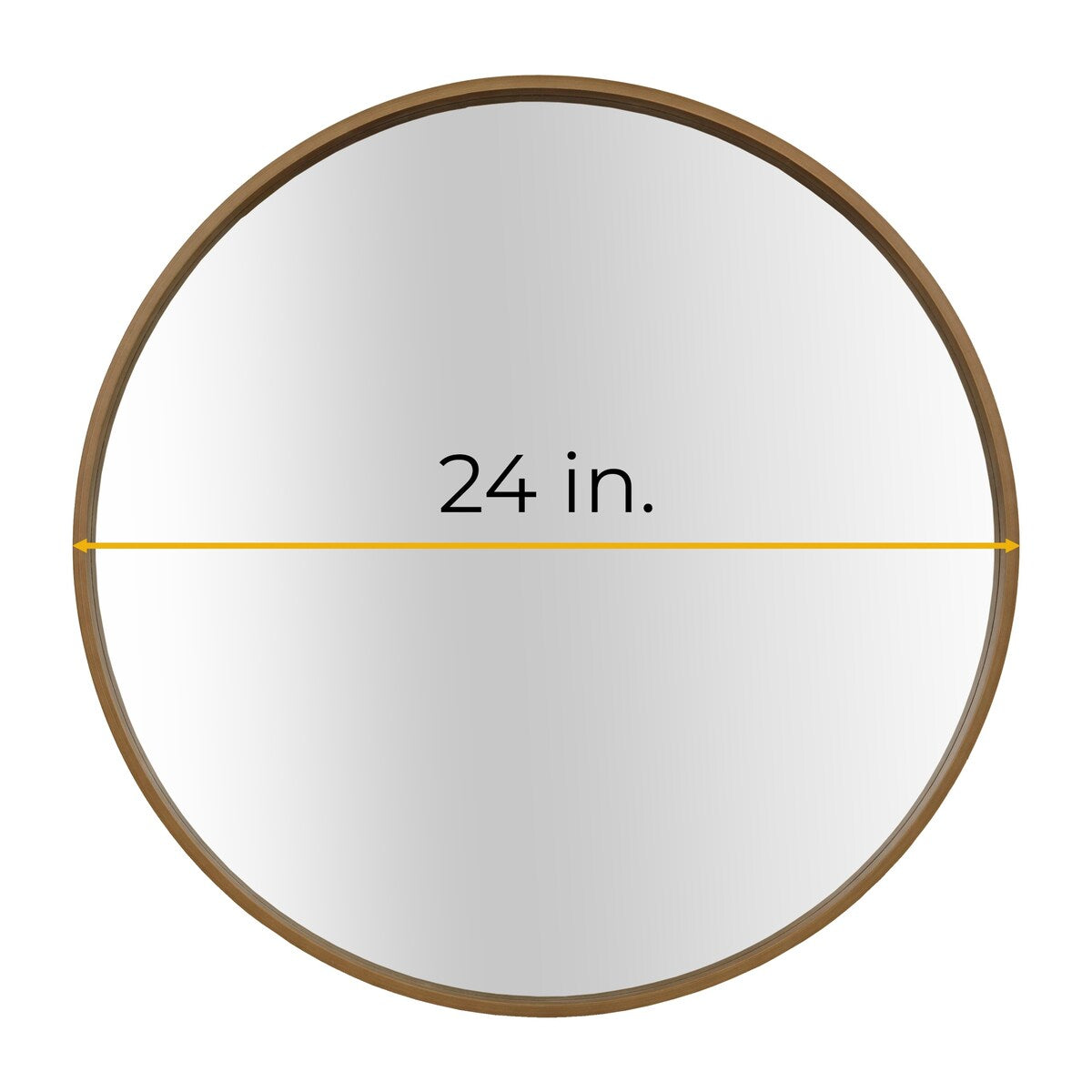 Miroir mural rond classique avec cadre en bois