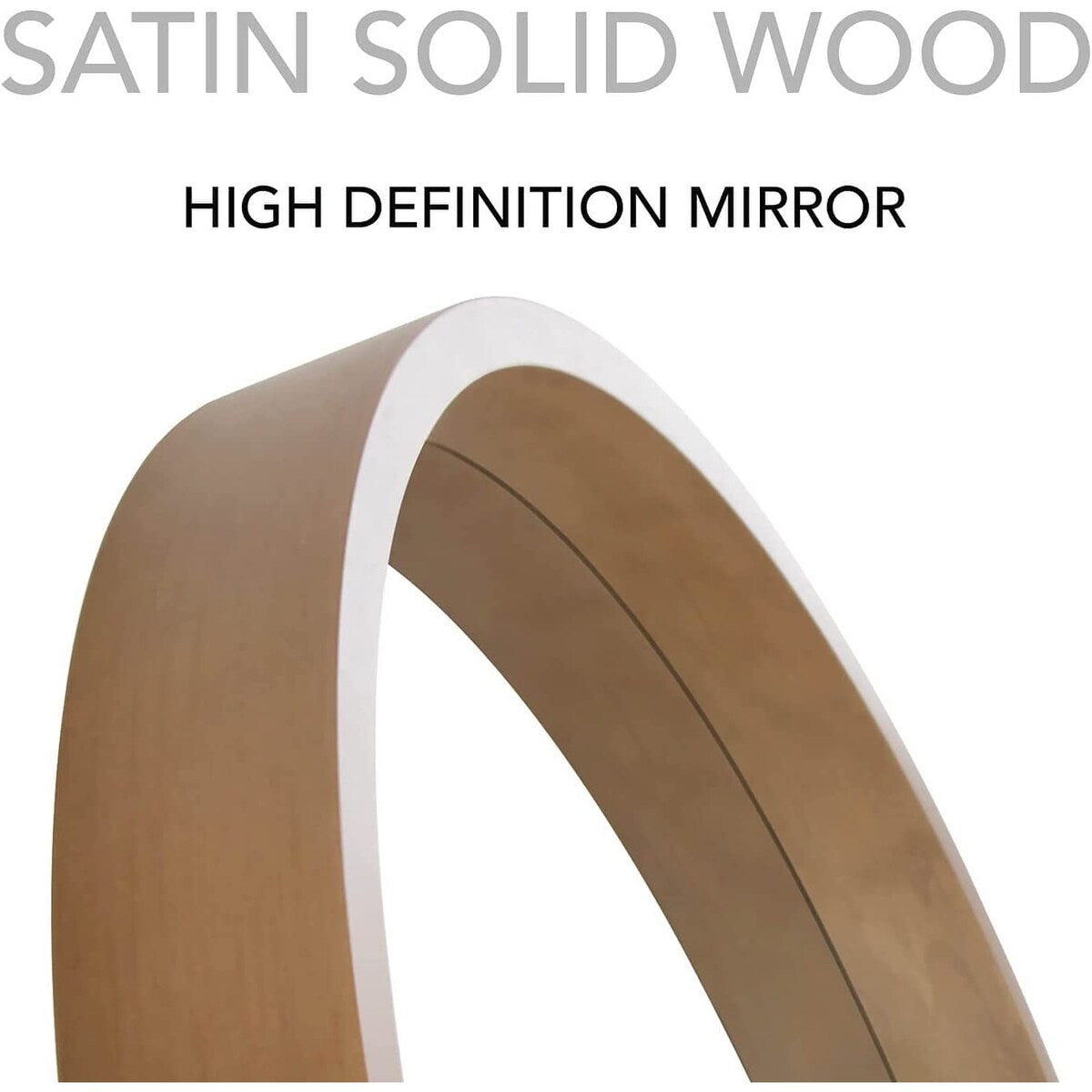 Miroir mural rond classique avec cadre en bois