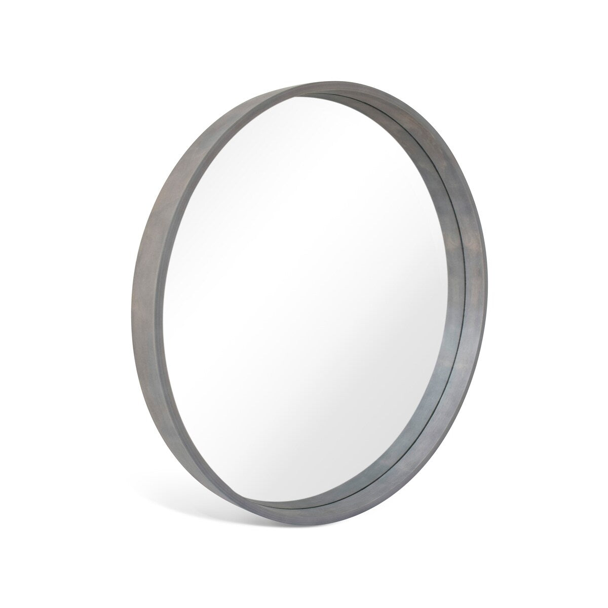 Miroir mural rond classique avec cadre en bois