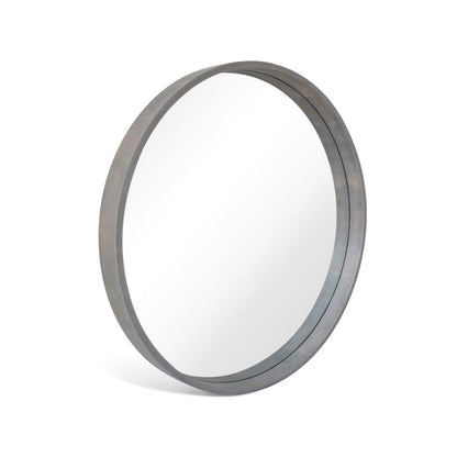 Miroir mural rond classique avec cadre en bois