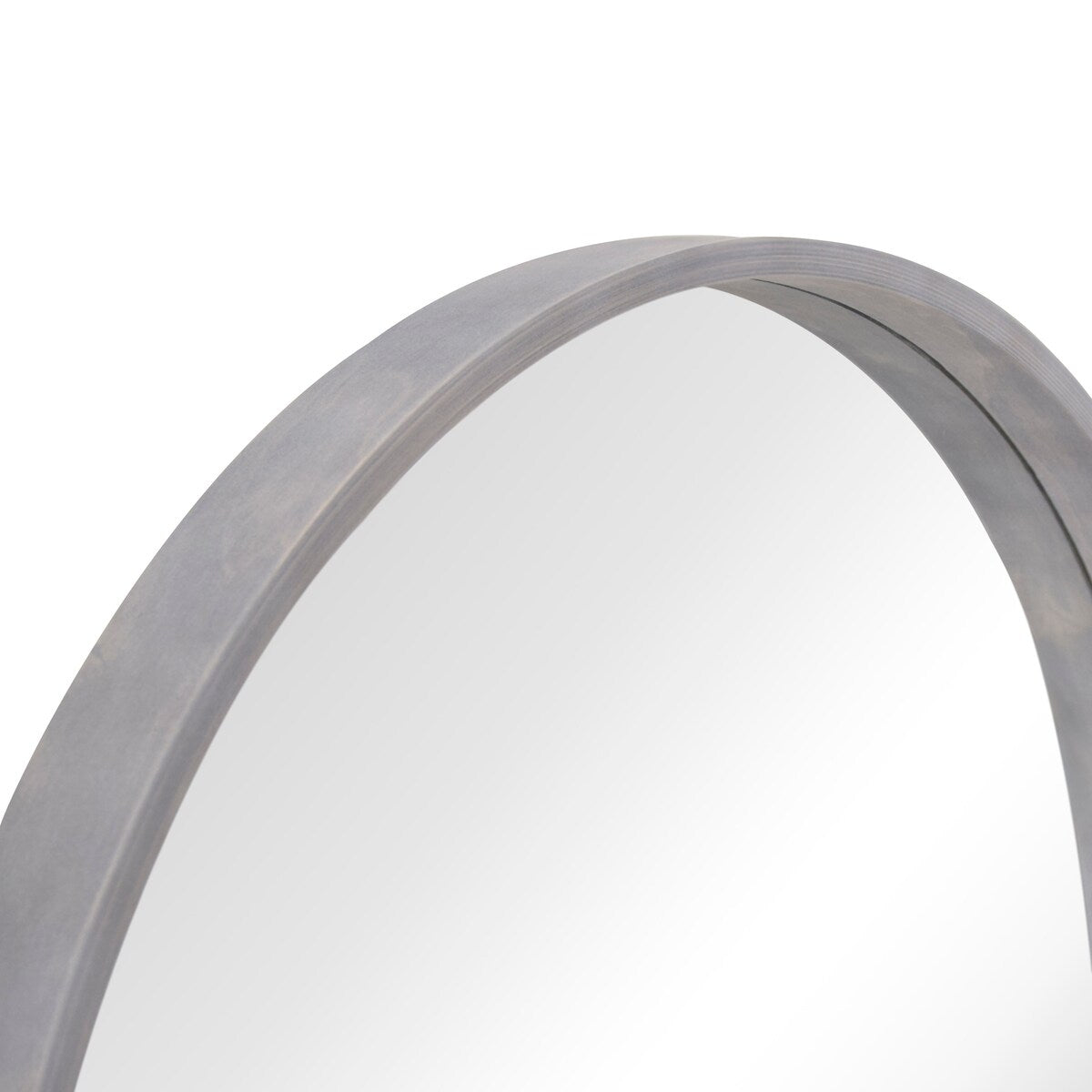 Miroir mural rond classique avec cadre en bois