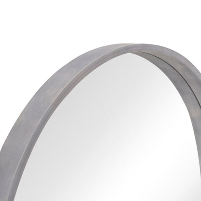 Miroir mural rond classique avec cadre en bois