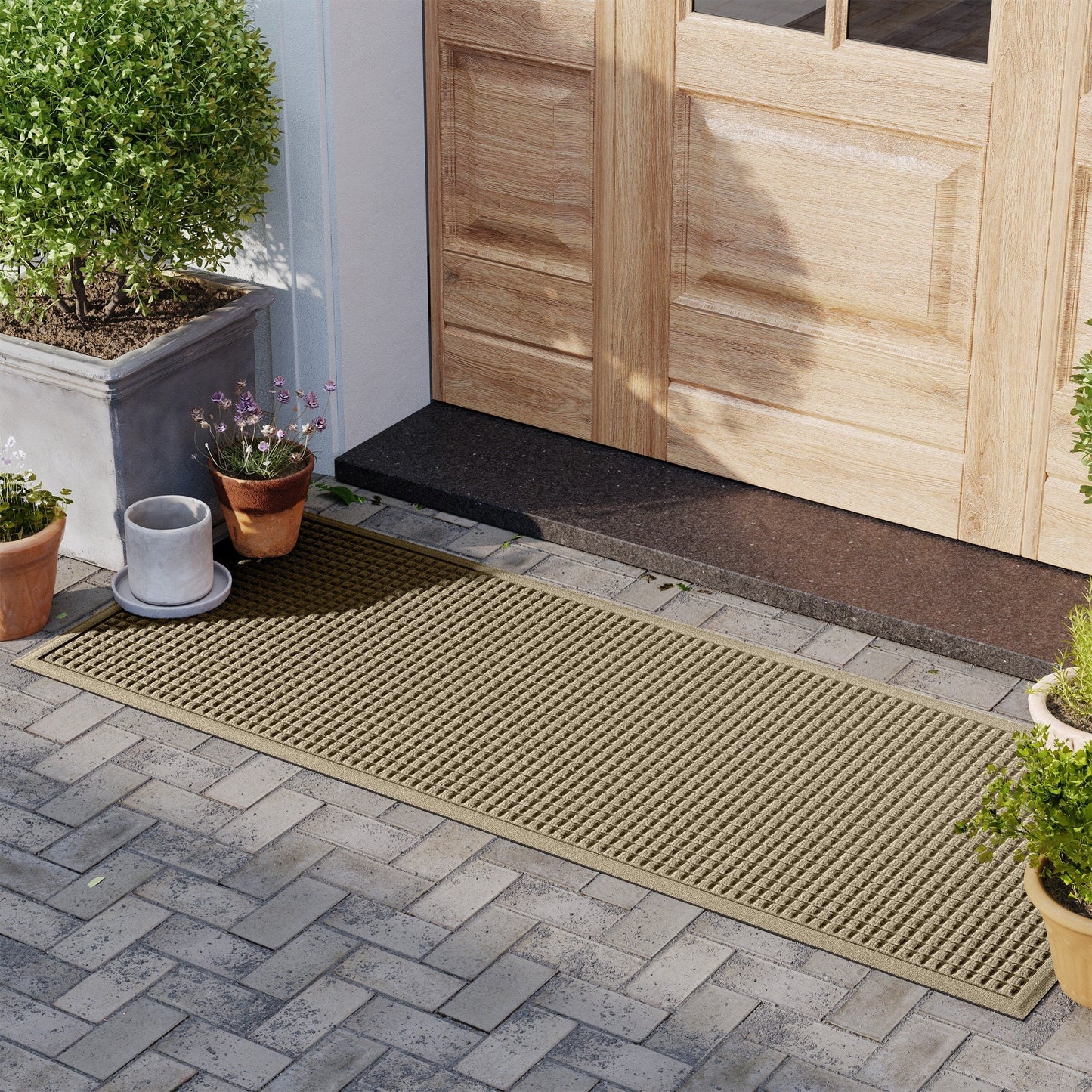 Tapis d'entrée WaterHog Squares pour intérieur et extérieur