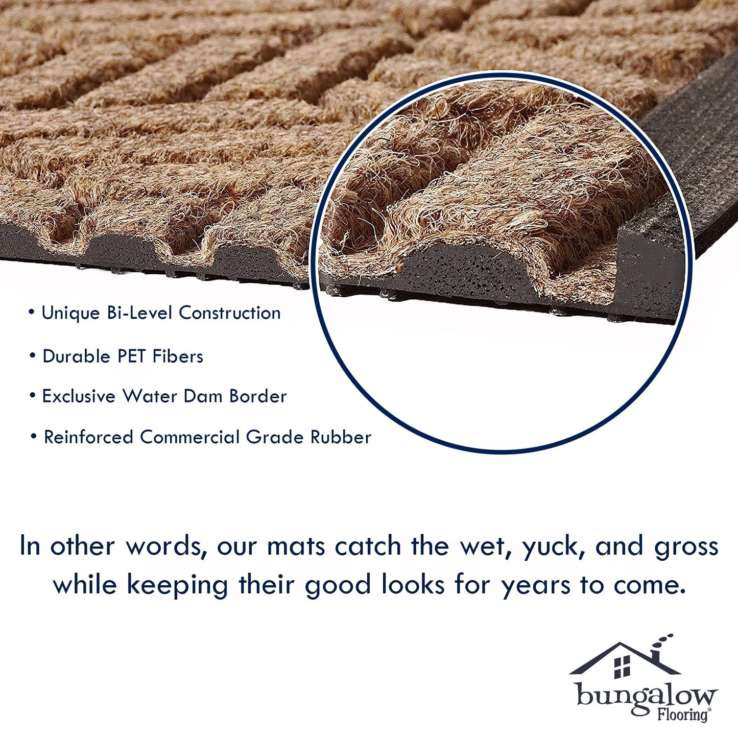 Tapis d'entrée WaterHog Squares pour intérieur et extérieur