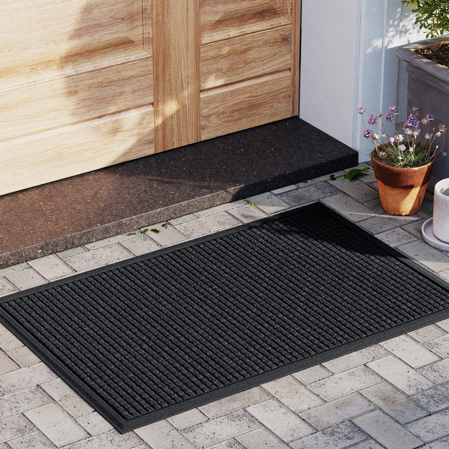 Tapis d'entrée WaterHog Squares pour intérieur et extérieur