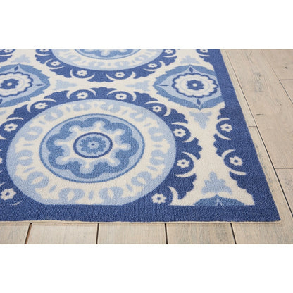 Tapis d'intérieur/extérieur Waverly Sun N' Shade à motif médaillon bohème