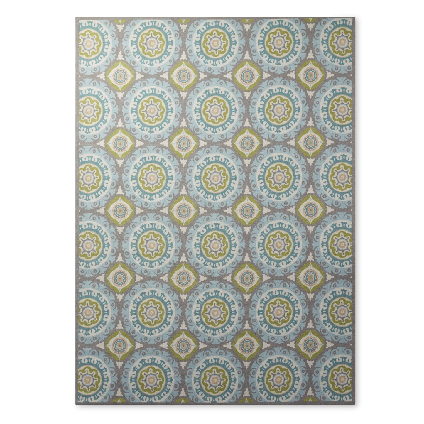 Tapis d'intérieur/extérieur Waverly Sun N' Shade à motif médaillon bohème