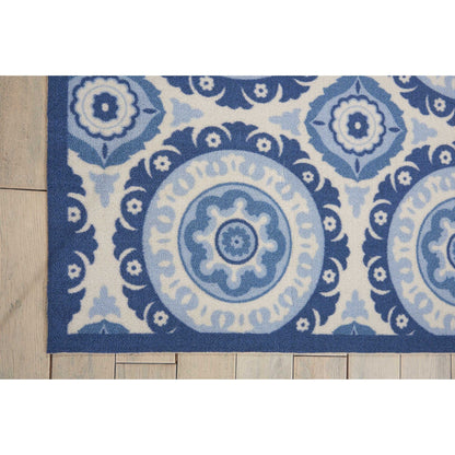 Tapis d'intérieur/extérieur Waverly Sun N' Shade à motif médaillon bohème