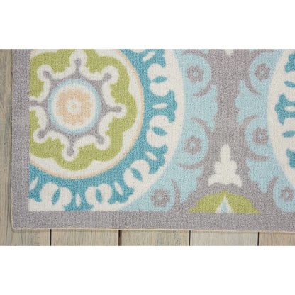 Tapis d'intérieur/extérieur Waverly Sun N' Shade à motif médaillon bohème