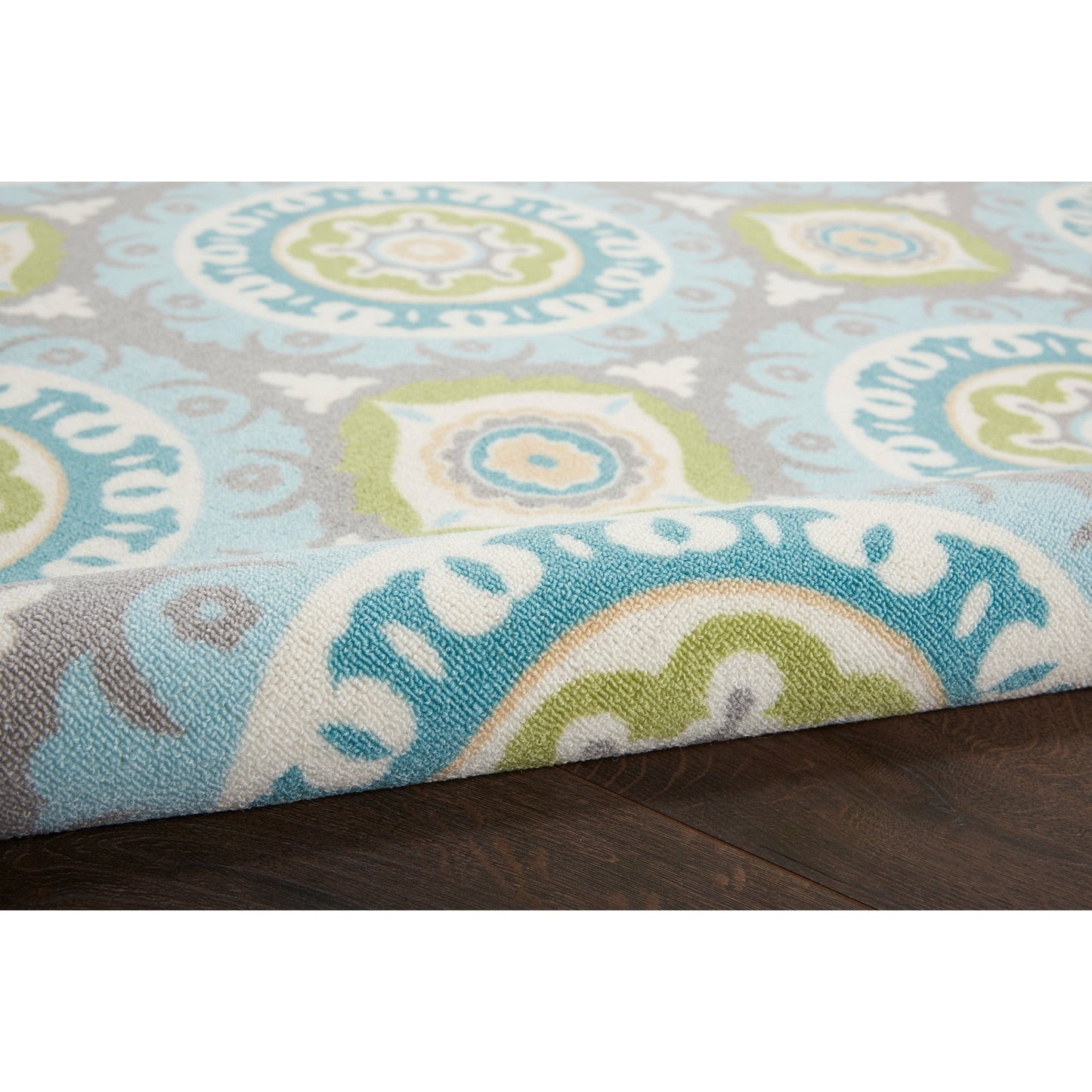 Tapis d'intérieur/extérieur Waverly Sun N' Shade à motif médaillon bohème