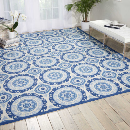 Tapis d'intérieur/extérieur Waverly Sun N' Shade à motif médaillon bohème