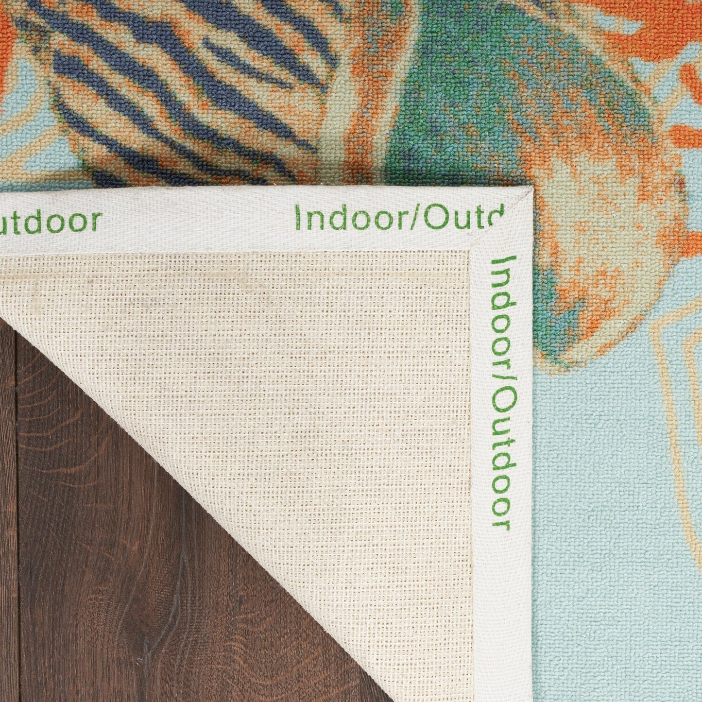 Tapis d'intérieur/extérieur Waverly Sun &amp; Shade Shore Thing Tropical Sea Shell Floral