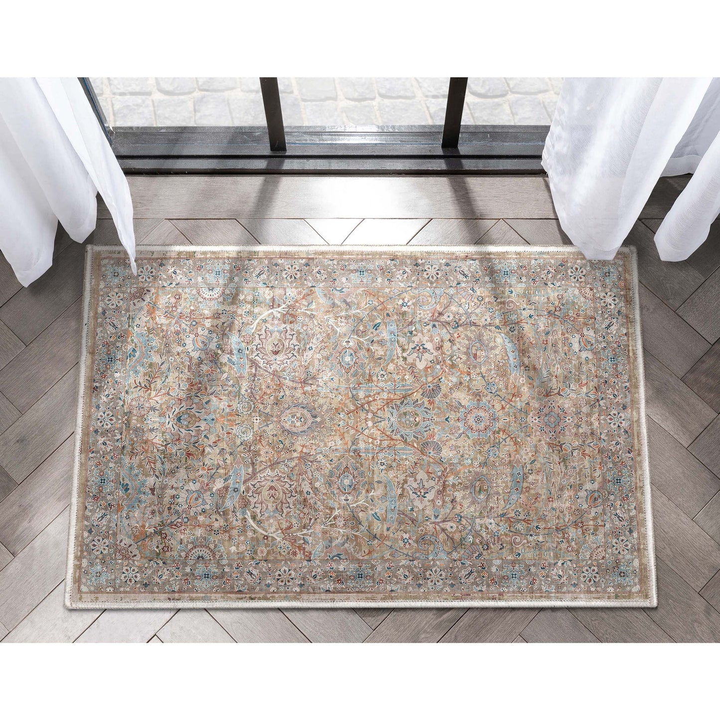 Tapis tissé à plat Well Woven Asha Vintage Emilia