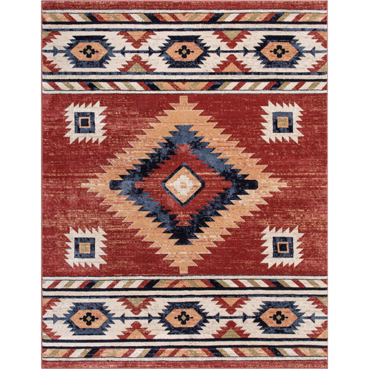 Tapis tribal du sud-ouest de Tulsa Lea, tissé avec soin