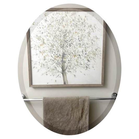 Miroir ovale biseauté sans cadre Wells