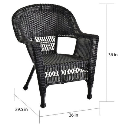 Ensemble de conversation 4 pièces pour patio en osier
