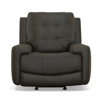 Fauteuil inclinable électrique en cuir Wicklow avec appui-tête électrique par Flexsteel