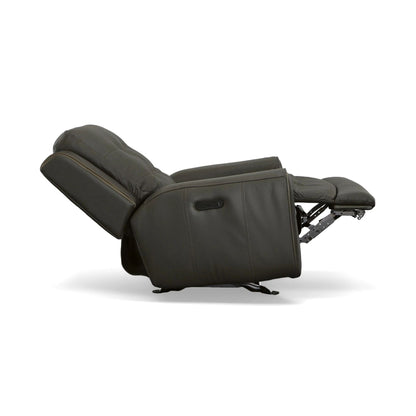 Fauteuil inclinable électrique en cuir Wicklow avec appui-tête électrique par Flexsteel