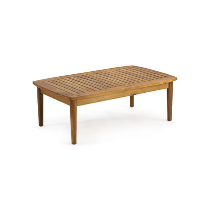 Salon de jardin Willowbrook en bois d'acacia 4 places par Christopher Knight Home