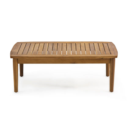 Salon de jardin Willowbrook en bois d'acacia 4 places par Christopher Knight Home