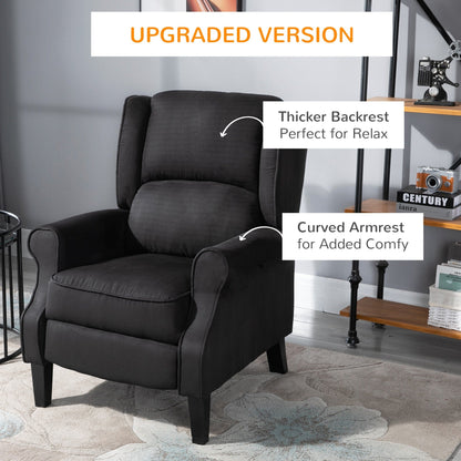 Fauteuil de massage chauffant à oreilles, fauteuil inclinable rembourré vintage avec dossier réglable, télécommande, poche latérale de rangement