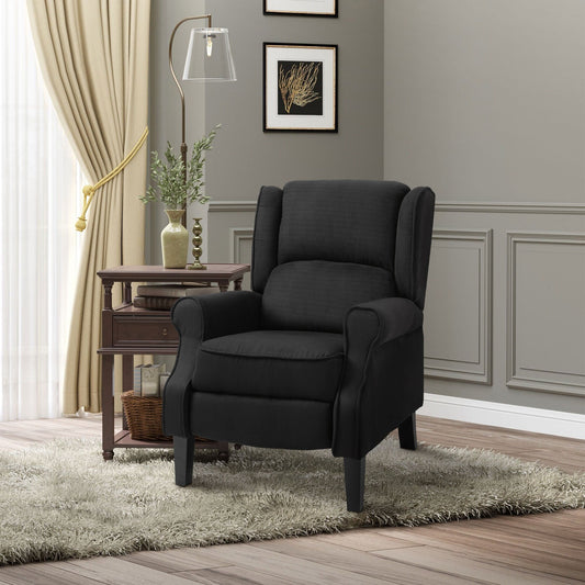 Fauteuil de massage chauffant à oreilles, fauteuil inclinable rembourré vintage avec dossier réglable, télécommande, poche latérale de rangement