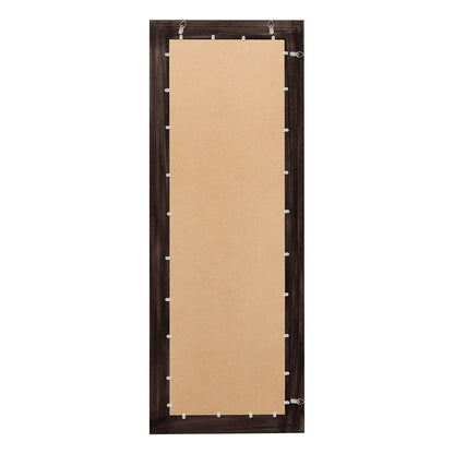 Miroir de sol rustique de style ferme avec cadre en bois - 65 x 24