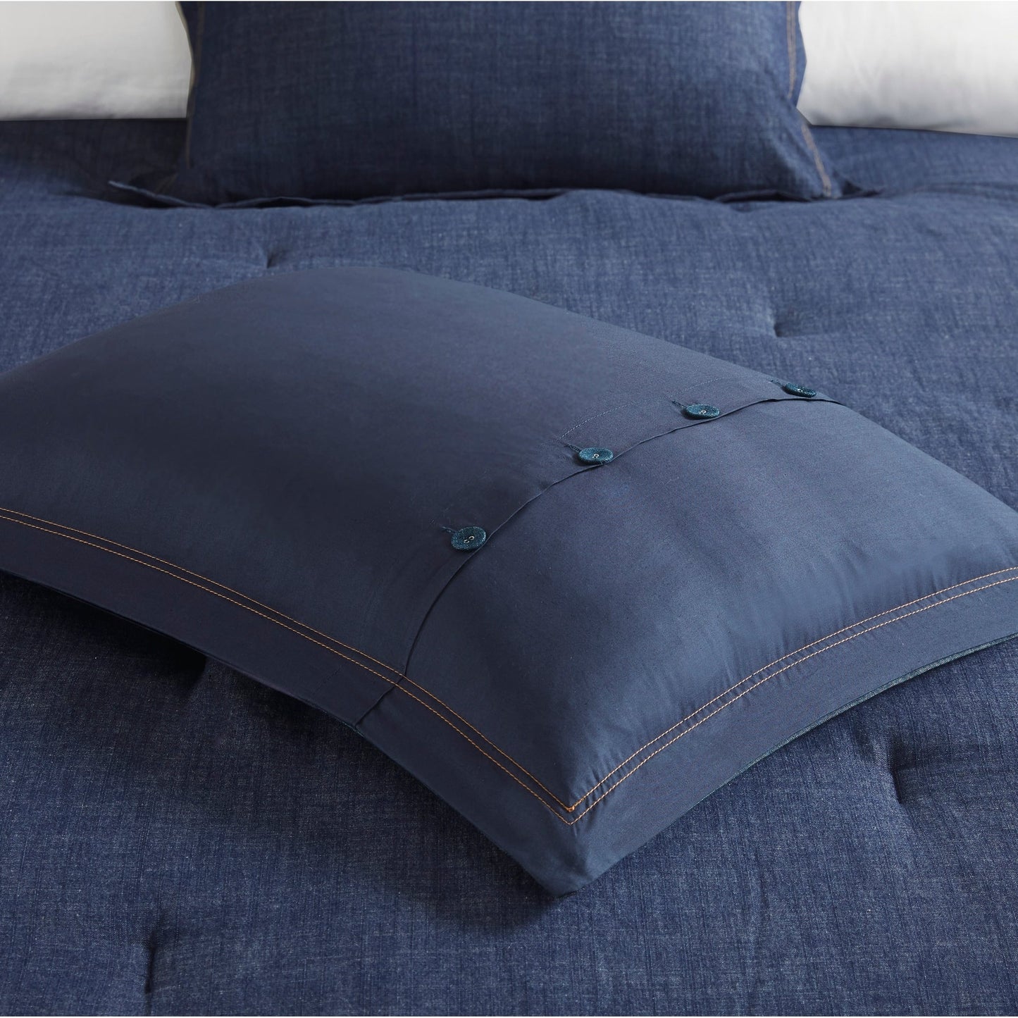 Parure de lit en denim surdimensionnée et rembourrée Woolrich Perry Blue