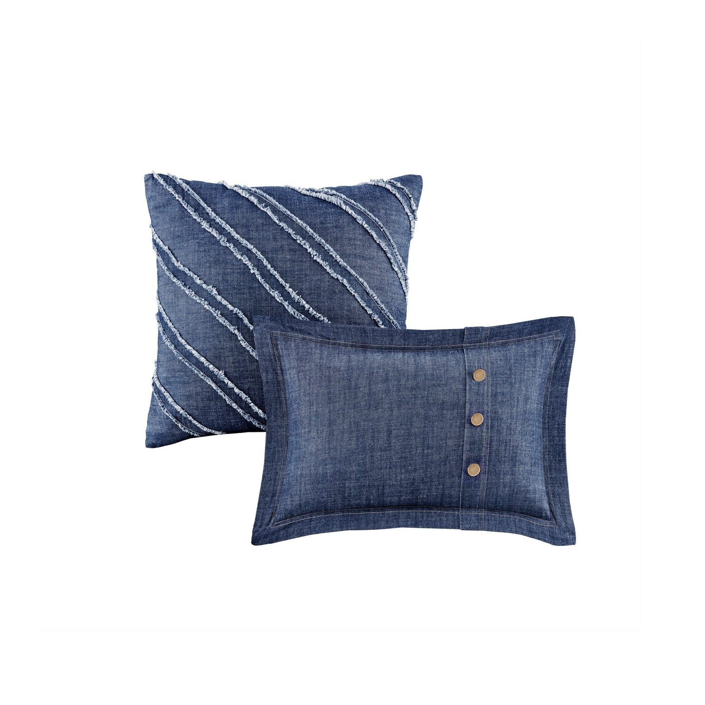 Parure de lit en denim surdimensionnée et rembourrée Woolrich Perry Blue