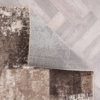 Tapis rond abstrait en polypropylène fabriqué à la machine par World Rug Gallery