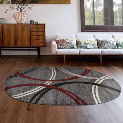 Tapis contemporain à motif de cercles abstraits, collection World Rug Gallery