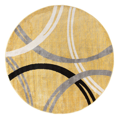 Tapis contemporain à motif de cercles abstraits, collection World Rug Gallery