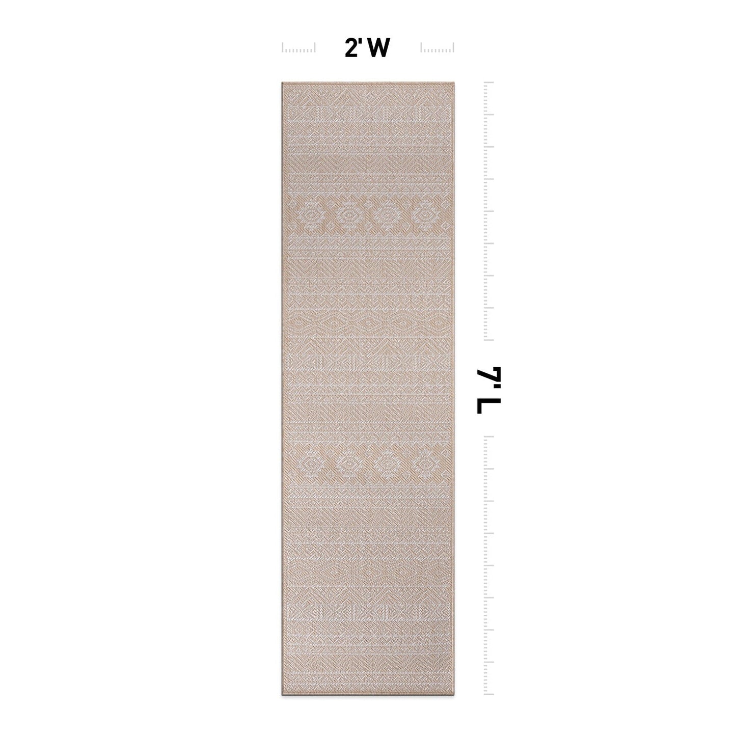 Tapis d'intérieur/extérieur texturé géométrique bohème vieilli World Rug Gallery