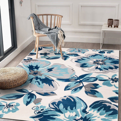 Tapis moderne à motif floral de la galerie World Rug Gallery