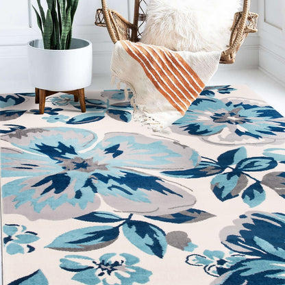 Tapis moderne à motif floral de la galerie World Rug Gallery