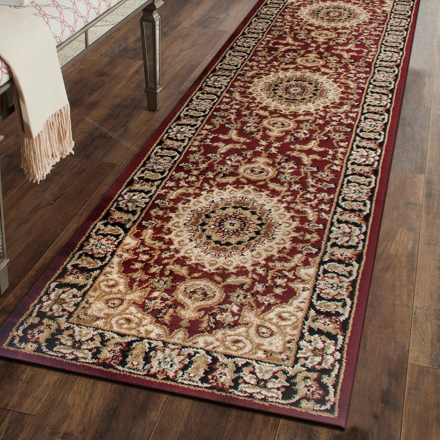 Tapis traditionnel oriental à médaillon de la World Rug Gallery