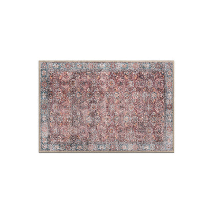 Tapis de transition vintage à bordures, lavable en machine et antidérapant, World Rug Gallery