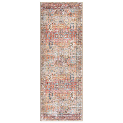 Tapis de transition World Rug Gallery, aspect vieilli, lavable en machine, antidérapant