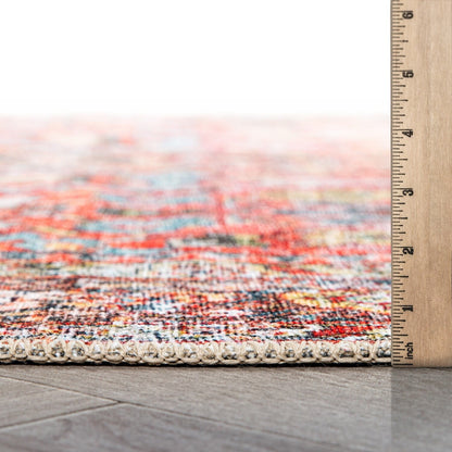 Tapis de transition World Rug Gallery, aspect vieilli, lavable en machine, antidérapant